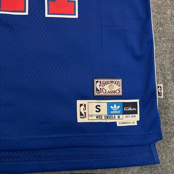 WES UNSELD Adidas Hardwood Classics 1977-78 Washington Bullets Swingman Jersey - Picture 3 of 9